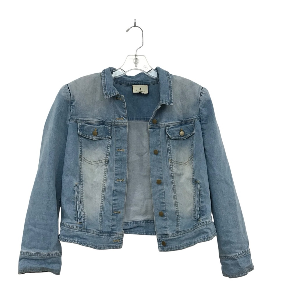 Tuckernuck Light Washed Front Button Puff Shoulde… - image 1